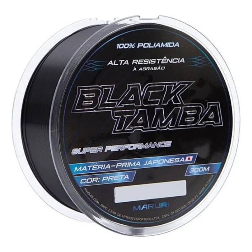 Linha Monofilamento Black Tamba 0.37mm 28lb 300mts - Maruri