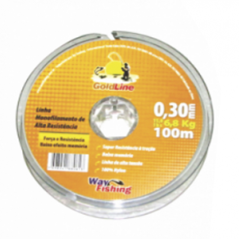 LINHA GOLD LINE way fishing 100 metros 0,50