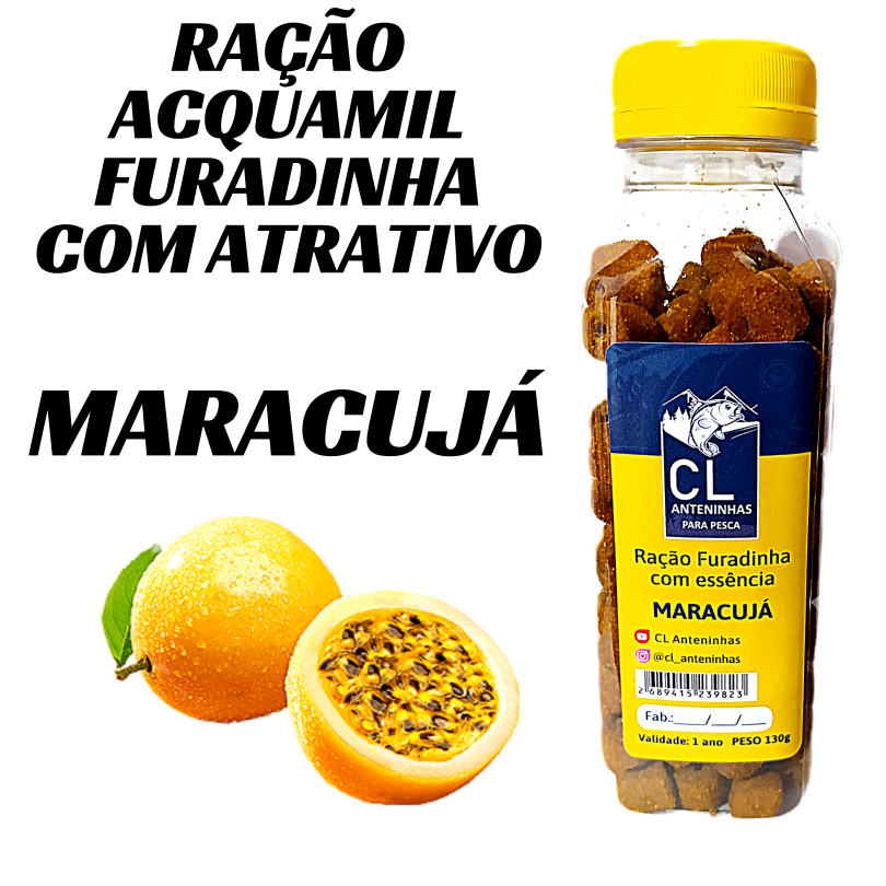 RAÇAO FURADINHA CL PESCA SABOR MARACUJÁ
