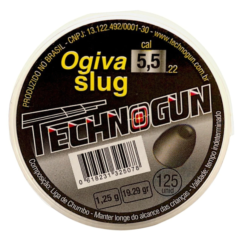 Chumbinho Technogun Ogiva Slug 5.5mm