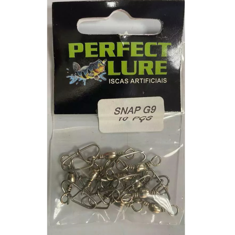 Snap com girador Perfect Lures 10 unidades