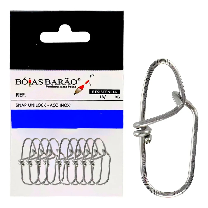 Snap Unilock Aço Inox 0,80mm 10un - Bóias Barão N°0