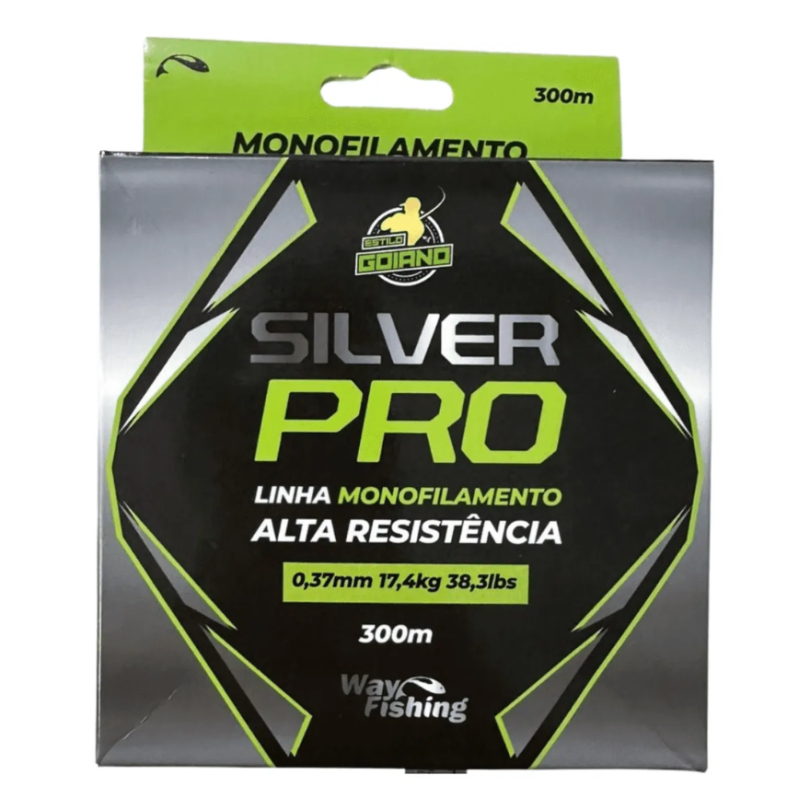 Linha Pesca Monofilamento Estilo Goiano Silver Pro 0,37-300m
