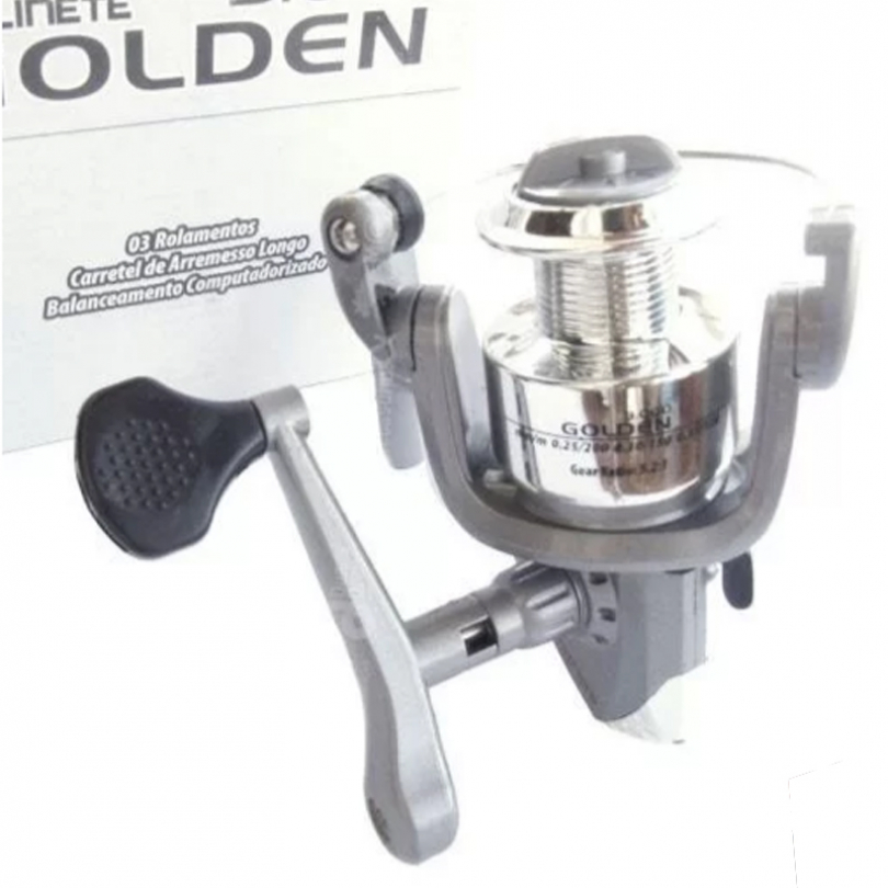 Molinete para Pesca Golden 3000 - 3 Rolamentos