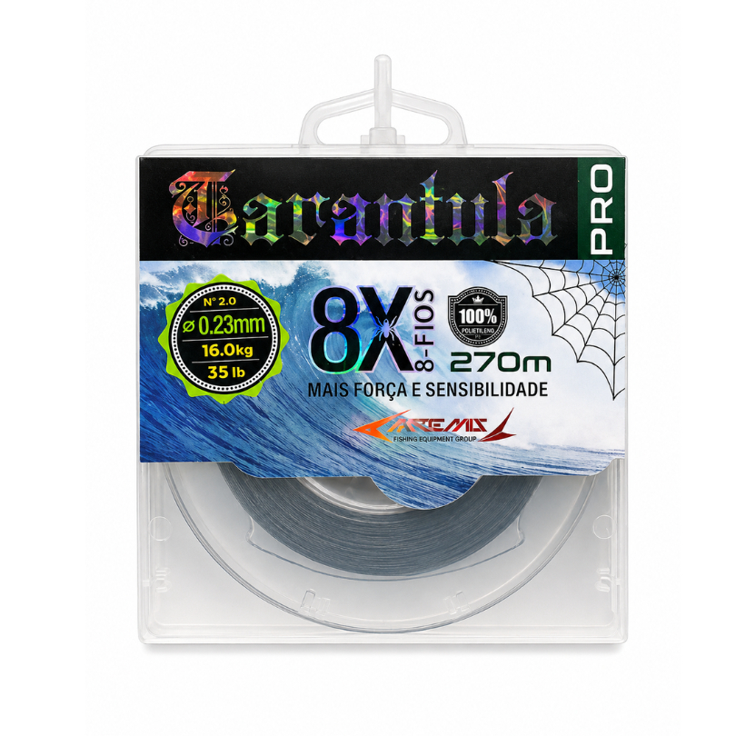 Linha Multifilamento Tarantula 8x - Artemis 0,23mm 270m