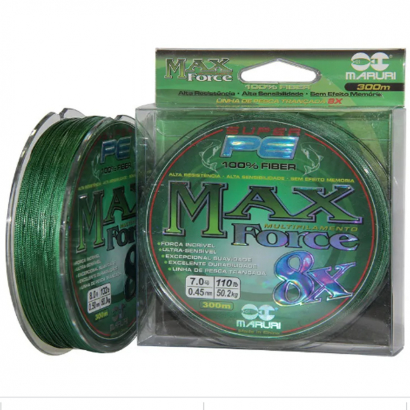 Linha Multifilamento Maruri Max Force 8x - 300 metros 0,40