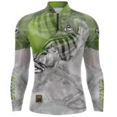 Camiseta De Pesca King Brasil Verde UV 50 - KFF106