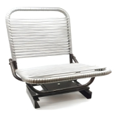 Cadeira Barco Giratória Dobrável Fio Cinza 90kg