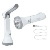 Lanterna Power Led Recarregável Branca - Mor life